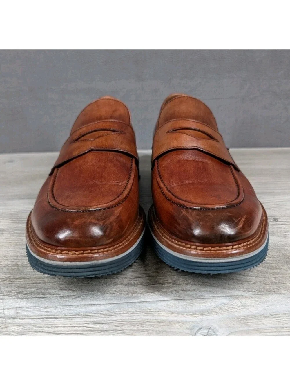 Johnston & Murphy Brown Leather Penny Loafers Size 13